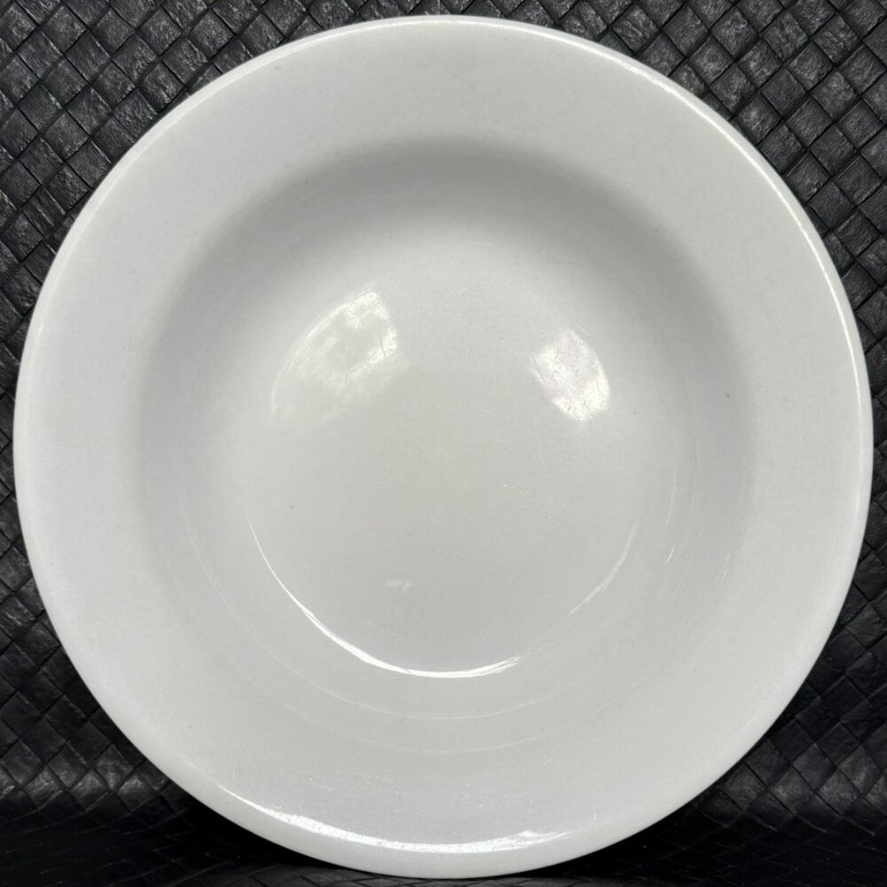 Antique Johnson Brothers White Wide Rim Soup Salad Bowl Ironstone 1883 To 1913